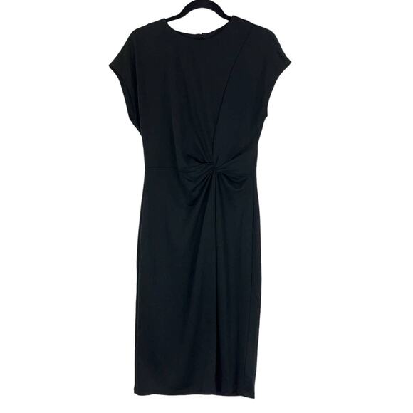 Halogen dress black twist front kit sheath - Picture 1 of 4